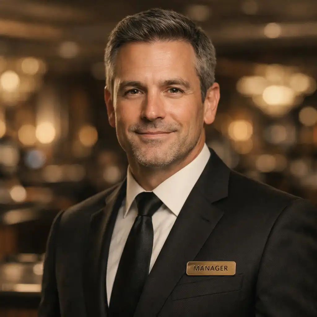 Portrait of the Casino Lounge Manager at Diningmavex